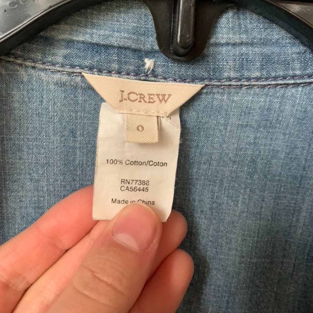 J. Crew Chambray Denim Button Down Shirt - Picture 3 of 3